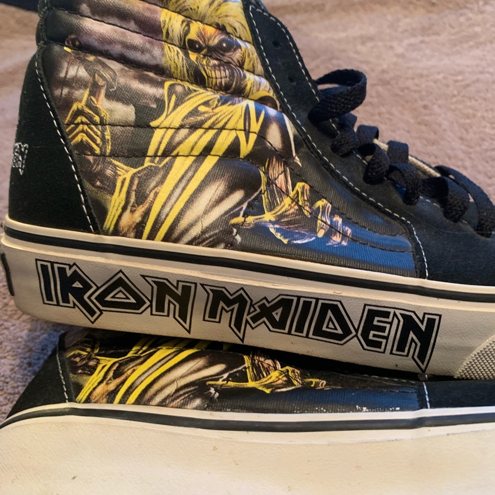 Vans Black Iron Maiden Graphic High-Top Sneakers